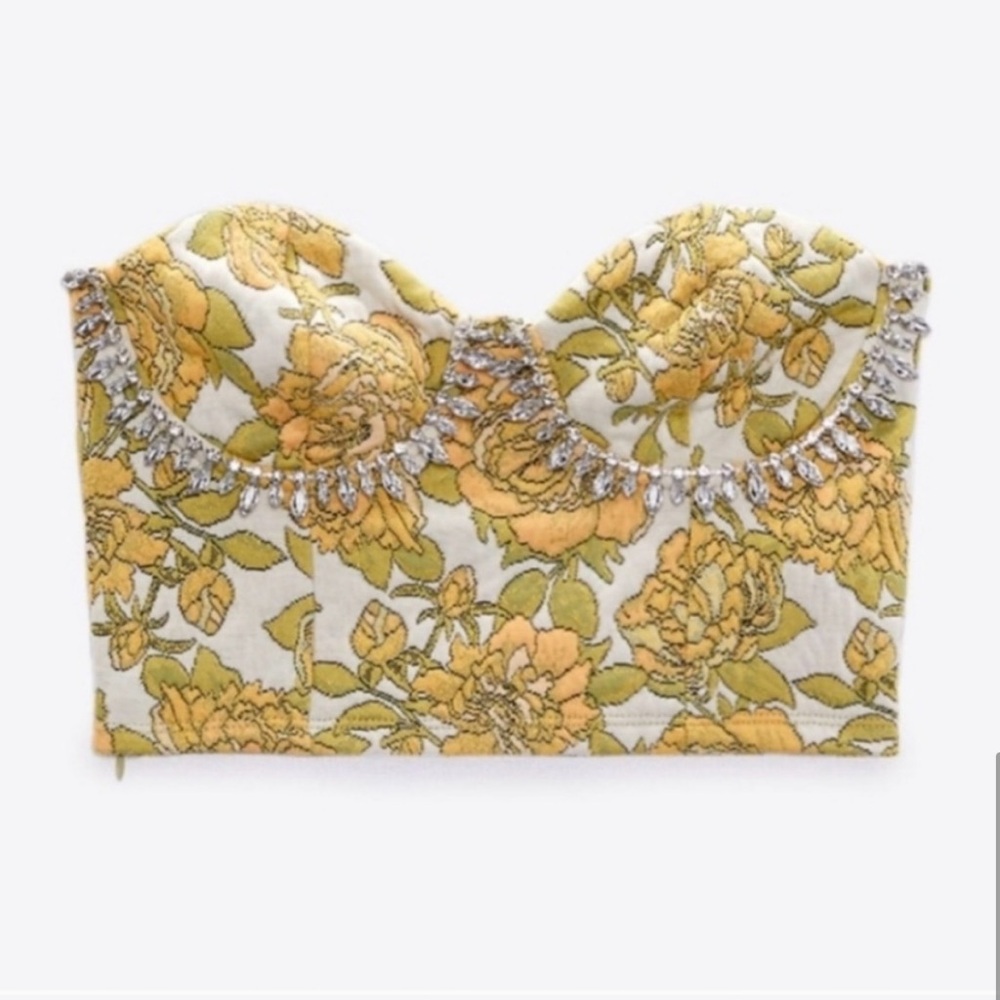 ZARA jewel jacquard corset